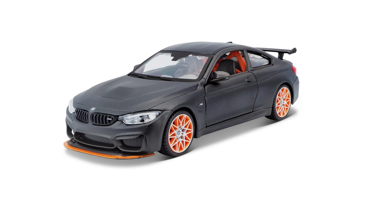 MAISTO - BMW M4 GTS Met Flat Grey Die-Cast Model Car, 1:24 Scale